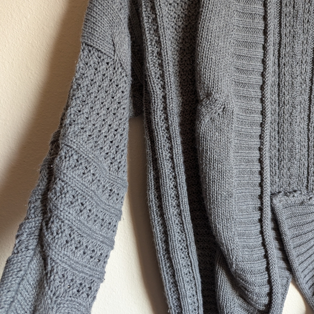 Alya Gray Open Cardigan Size S - Picture 2 of 4